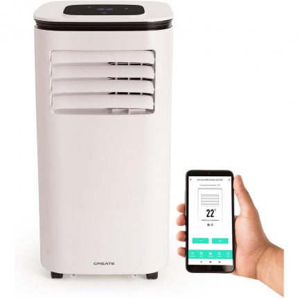 CREATE/SilKAir 3 en 1 – Portátil 7 000–14 000 BTU (Frío, Ventilador, Humidificador)